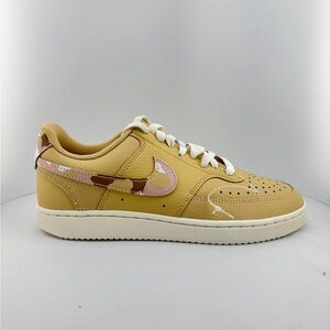 Nike Beige and Pink Low-Top Sneakers